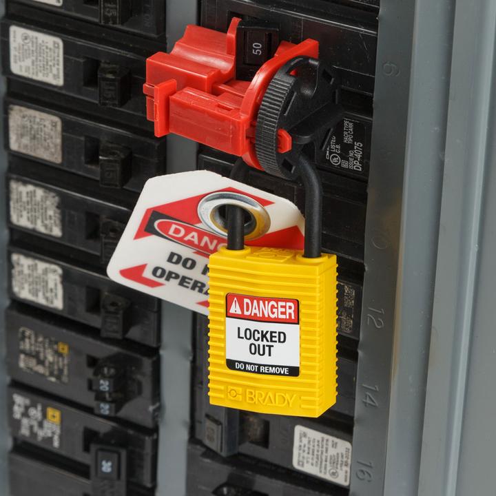 Actual product image Brady SafeKey Compact nylon lockout padlocks