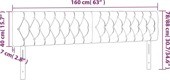 Actual product image VidaXL Jasmine (160 x 7 x 88 cm)