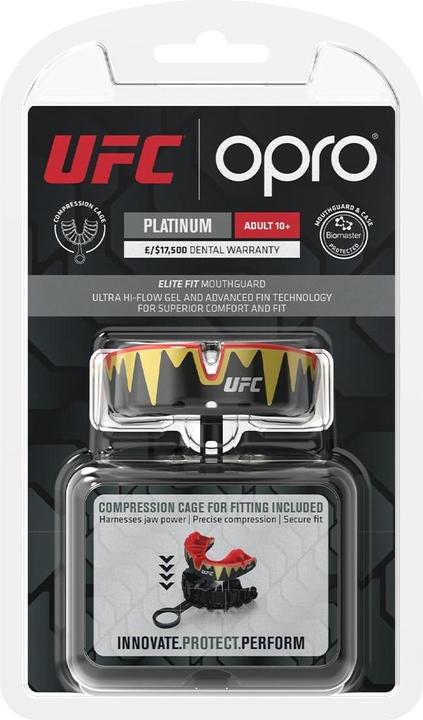 Immagine prodotto Opro Self-Fit UFC Platinum - Red/Silver/Black (Taglia unica)