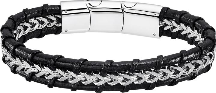 Produktbild Lotus Style - Stylish menÂ's leather bracelet Men Basic LS2198-2 / 1 (22 cm, Edelstahl, Leder)