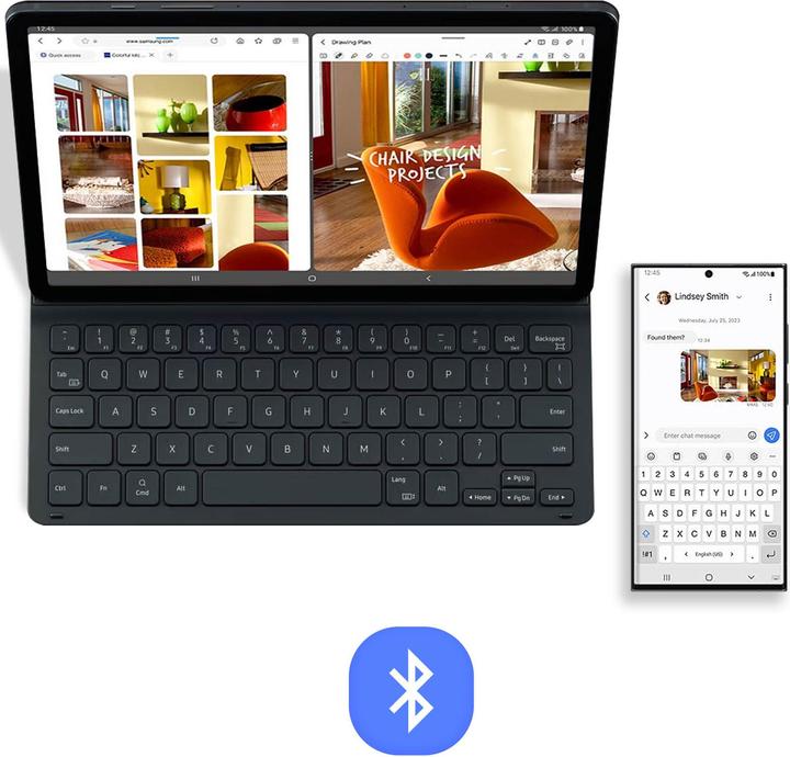 Image du produit Samsung Book Cover Keyboard Slim (ING. Int., Galaxy Tab S9, Galaxy Tab S9 FE)