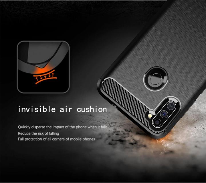 Produktbild Cadorabo TPU Ultra Slim carbon edelstahl Kombi Cover (Samsung Galaxy A11, Samsung Galaxy M11)