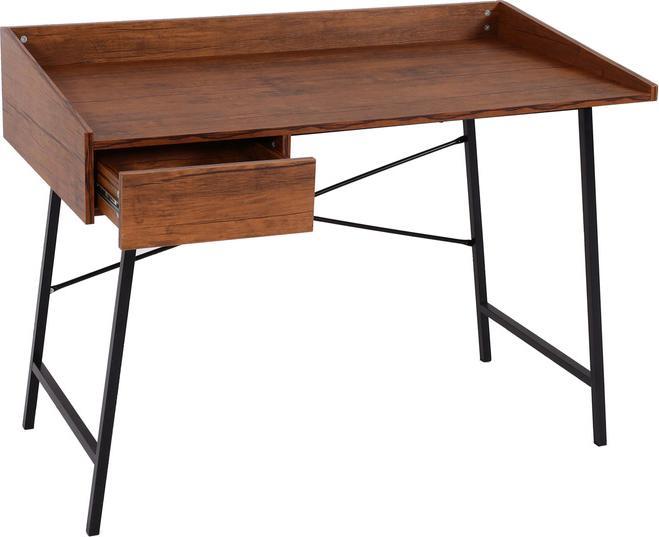 Image du produit Swisshandel24 Bureau HWC-J97, table de bureau informatique, tiroir structure 3D 98x114x60cm FSC-certifié (98 x 114 x 60 cm)
