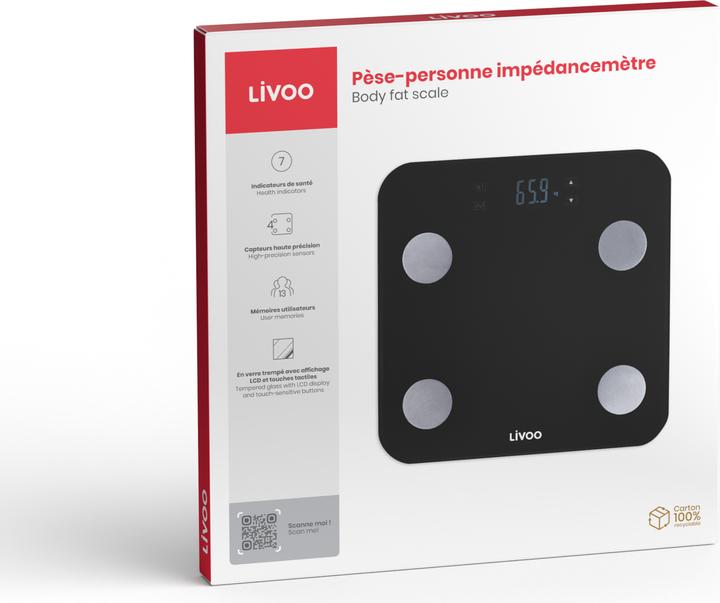 Immagine prodotto Livoo Bilancia impedenziometrica (180 kg)