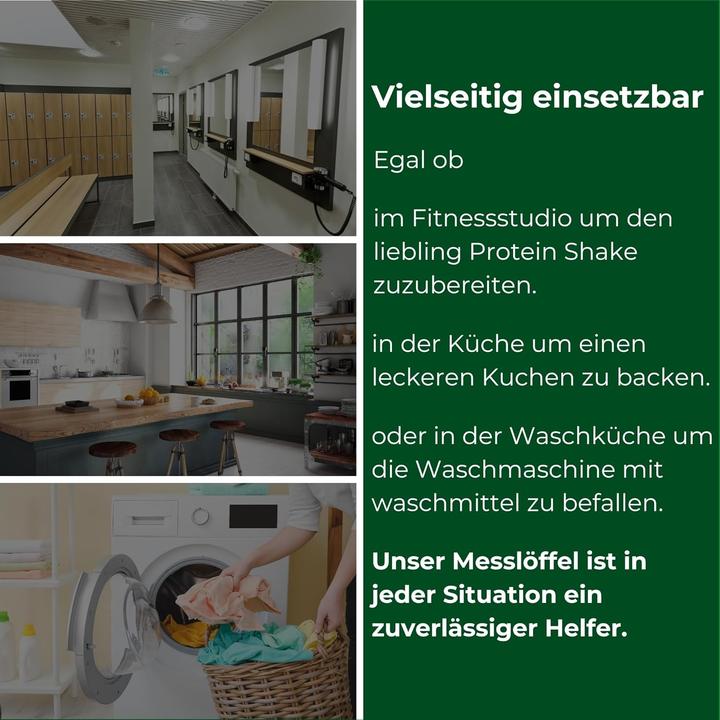 Produktbild Novaliv 2X Messlöffel 30g robuster Kunststoff Made in Germany präzise Dosierung von Pulvern und Flüs