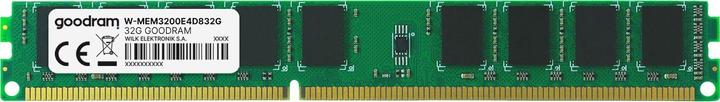 Actual product image Goodram 32GB 3200MHz ECC UDIMM W-MEM3200E4D832G Server Memory (1 x 32GB, 3200 MHz, DDR4-RAM, U-DIMM)