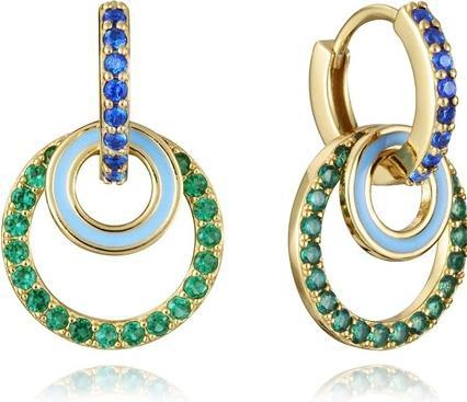 Actual product image Viceroy Sparkling gold-plated earrings 2 in 1 Elegant 13195E100-99