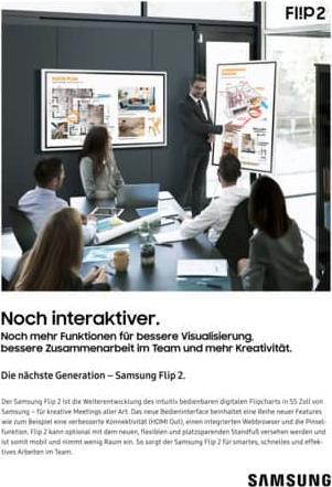 Actual product image Samsung Flip 2 WM55R (3840 x 2160 Pixels, 55")
