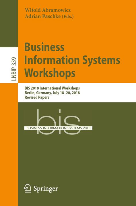 Produktbild Business Information Systems Workshops (Witold Abramowicz, Adrian Paschke, 2019)
