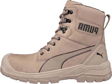 Productafbeelding Puma Veiligheidsschoen CONQUEST STONE HIGH maat 43 stone S3 CI HI HRO SRC DIN EN ISO 20345 nubuck leer (S3, 43)