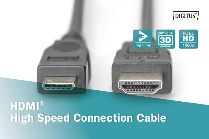Produktbild Digitus mini HDMI (Typ C) — HDMI (Typ A) (2 m, HDMI)