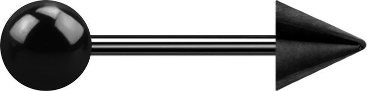Star Piercing Micro Barbell schwarz mit Kugel und Cone (ohne Messing, Chirurgenstahl 316L)