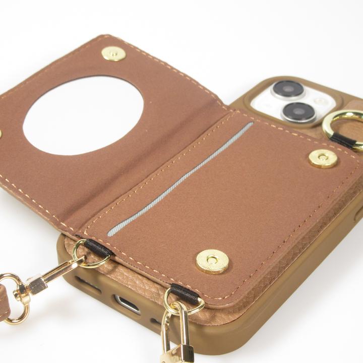 Image du produit PhoneLook Coque Cuir matelassé avec miroir et compartiment carte inclus grande lanière amovible (Apple iPhone 15)