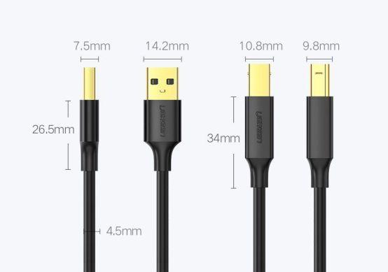 Produktbild Ugreen USB A – USB B (1.50 m, USB 2.0)