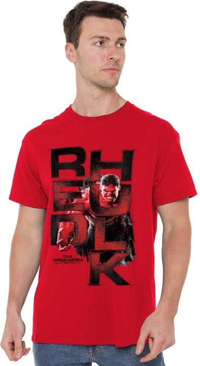 Immagine prodotto Captain America Maglietta Hulk Rosso Logo Uomo (4XL)