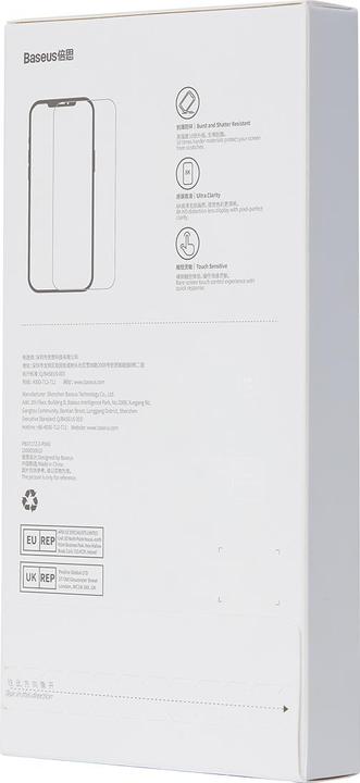 Immagine prodotto Baseus Pellicola EasyStick in vetro temperato Tuttovetro iP14 (Confezione da 2) (2 Pezzo/i, Apple iPhone 14)