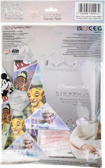 Actual product image Craft Buddy Crystal Art Disney 100 Sticker Album Starter Pack