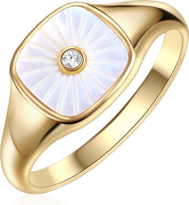 Immagine prodotto Glanzstücke München Donna Argento Cubico Zirconia Madreperla Oro Giallo - 29033 (58, 925 Argento)