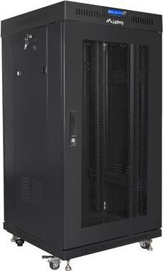 Actual product image Lanberg Free-standing cabinet 19 inches 22U perforated doors LCD (Flat pack) V2 black (22 RU, 19 inch rack)