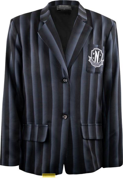 Cinereplicas Wednesday Jacke Nevermore Academy black Striped Blazer Grösse L (L)