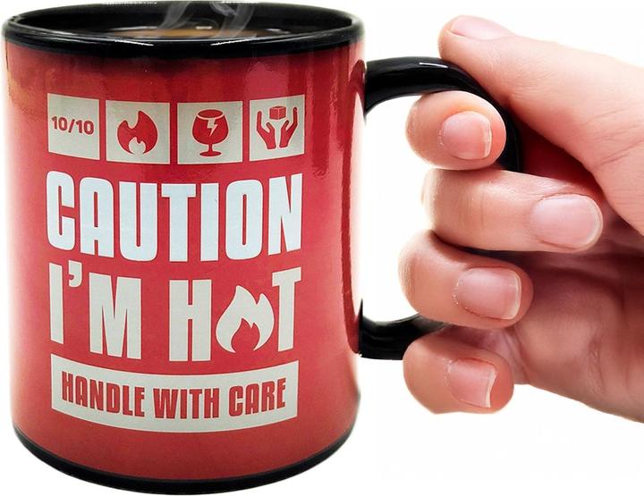 Produktbild Mad Monkey Tasse "Caution I am Hot" - mit Farbwechsel (300 ml, 1 x)