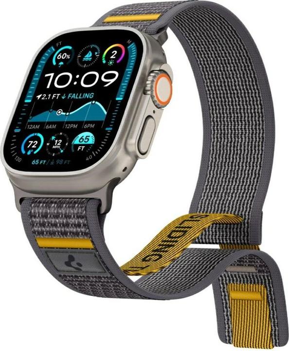 Actual product image Spigen Pasek Athlex Air do Apple Watch 6/7/8/9/10/SE/Ultra 1/Ultra 2 (44/45/46/49 mm) szary (Fabric, Plastic)