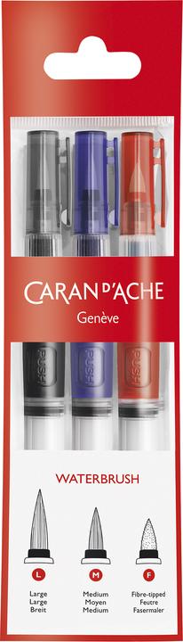 Produktbild Caran d'Ache Pinsel mit Wasserreservoir im 3er Set (15 mm)