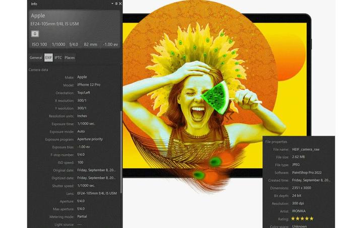 Immagine prodotto Corel PaintShop Pro 2023 (chiave) (1 Utente, 1 Dispositivi/Utenti, Senza limiti)