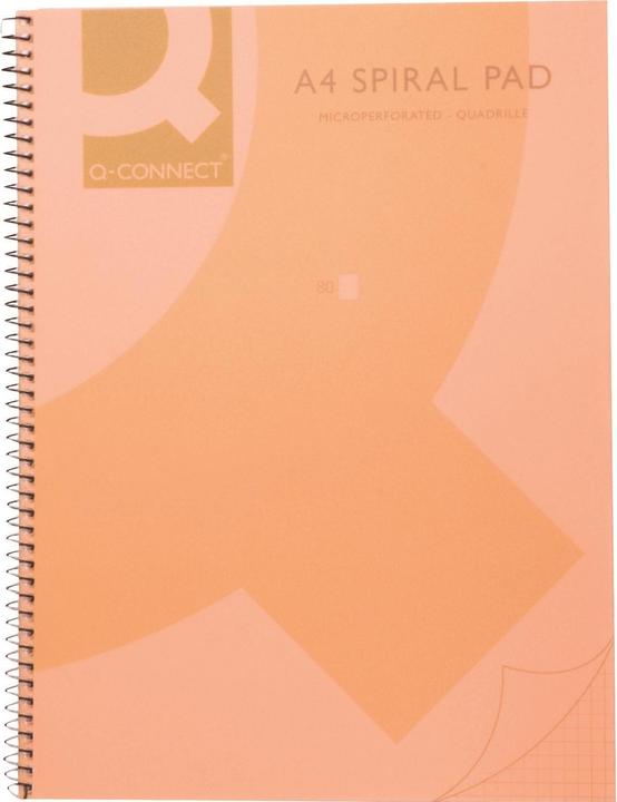 Q-Connect Notebook A4+ Orange, pack of 5 (A4, Checked)