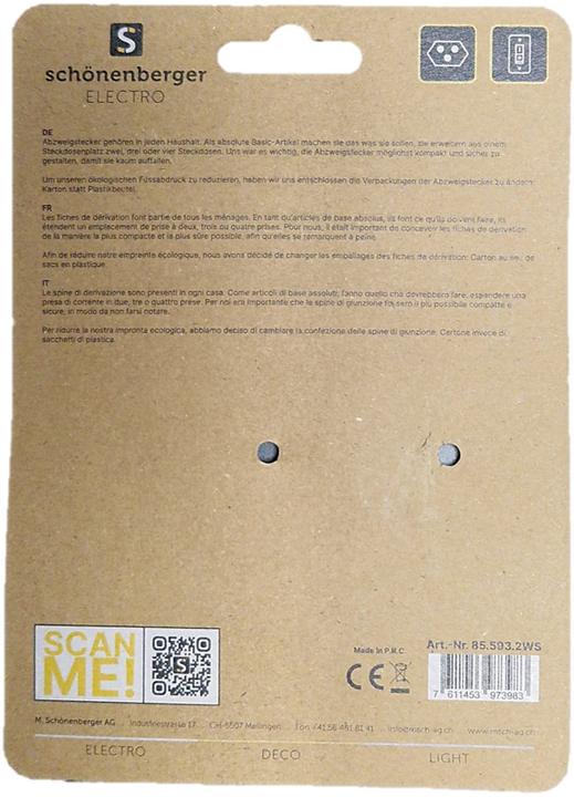 Image du produit Schönenberger Fiche de dérivation (Type 13, 2 x)