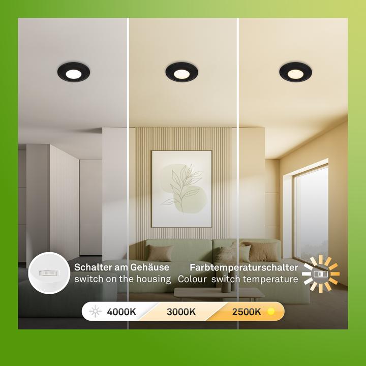 Produktbild Briloner Nachhaltige Ultraflache LED Einbauleuchten 3er-Set (520 lm)