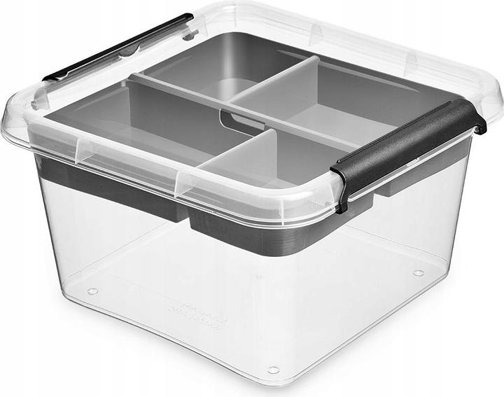 Image du produit Moxom 1386 Bac de stockage simple 9,0L Carré + insert 30X30