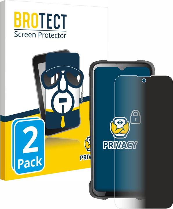 Actual product image BROTECT Anti-spy privacy film Blue light protection film (2 Piece, Cubot King Kong 9)