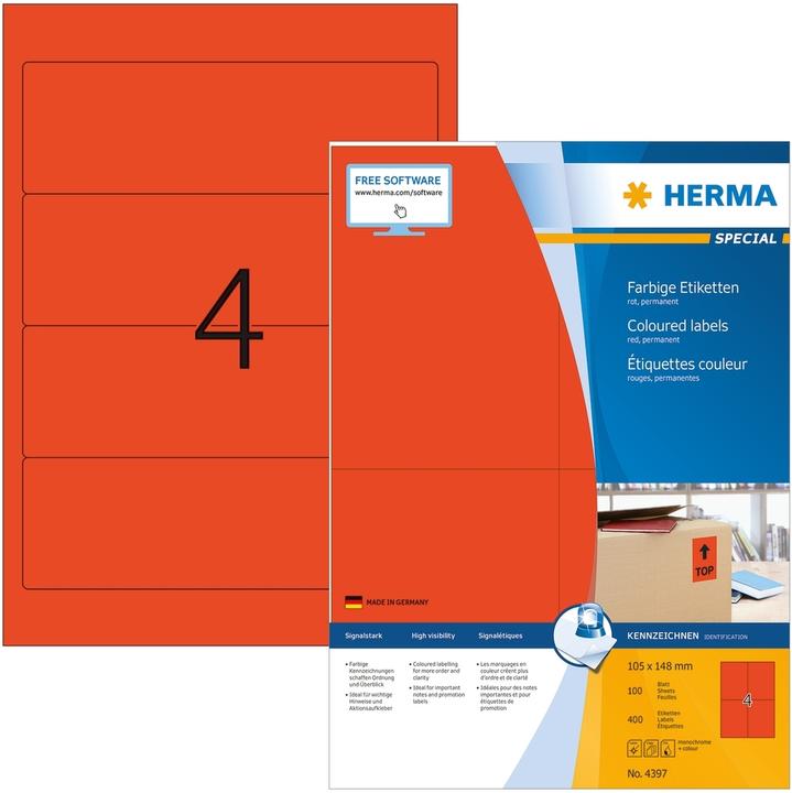 Produktbild HERMA Ordneretiketten A4
