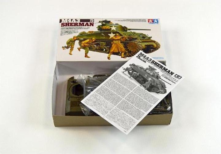 Actual product image Tamiya M4A3 Sherman 75mm Gun