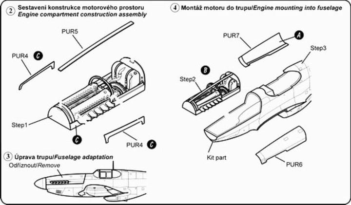 Produktbild CMK P-51D Mustang Motor Set