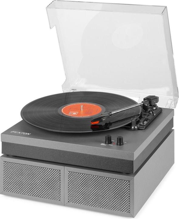 Produktbild Fenton Platenspeler met Bluetooth en Speakers - RP165G - Incl. Naald - Aluminium / zilver (Halbautomatisch)