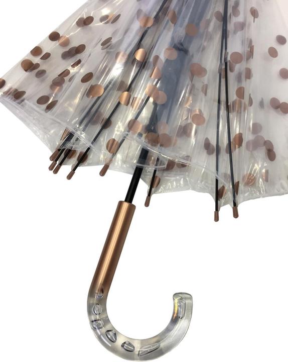 Immagine prodotto CreaDiva Ombrello SMATI trasparente con bastone automatico (colore rame)