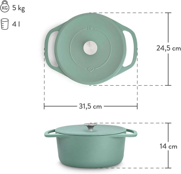 Image du produit Springlane Cocotte Clara 4L (24 cm, Cocotte + faitout, Fonte)