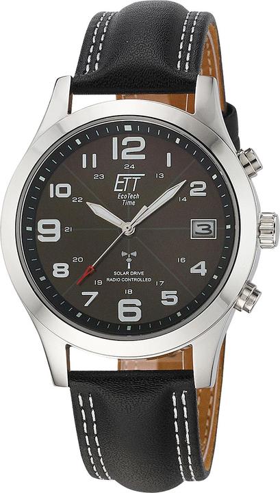 Actual product image ETT EGS-11488-22L Solar Drive radio-controlled watch Gobi (Radio-controlled clock, Moon phase clock, Analogue wristwatch, 41 mm)