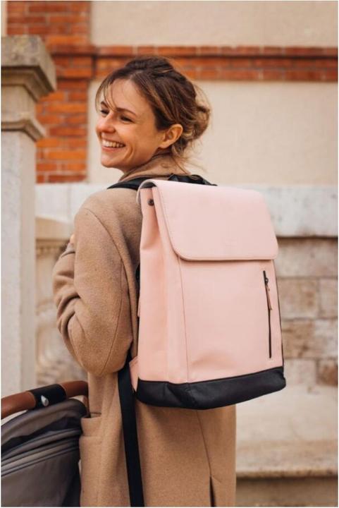 Actual product image Beaba Oslo changing rucksack - dusky pink