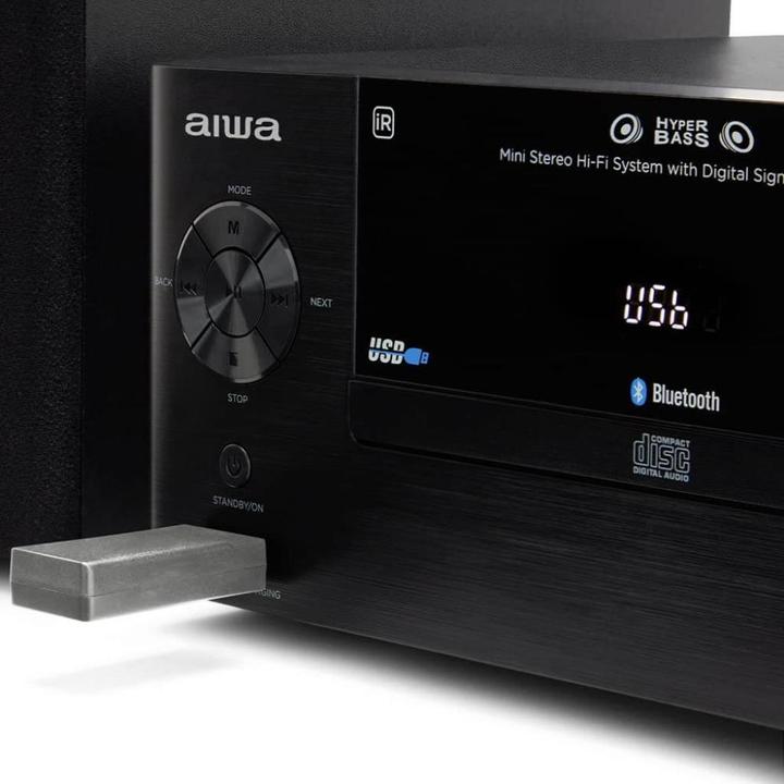 Immagine prodotto Aiwa MSBTU-500 Sistema stereo Bluetooth®, AUX, CD, USB, FM, 50W Nero (Bluetooth, Lettore CD, 1x 50 W)
