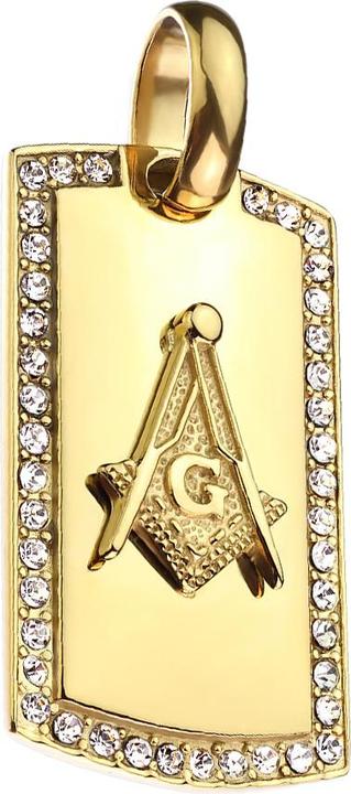 Star Piercing Anhänger vergoldet Freimaurer (Chirurgenstahl 316L)