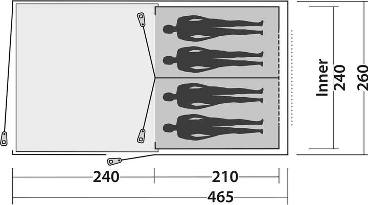 Actual product image Easy Camp Galaxy 400 Tent (Tunnel tent, 8.90 kg, 4 persons)