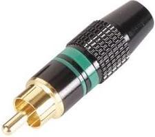 Velleman Rca Plug Male Gold Tip Black Housing Green Ring
