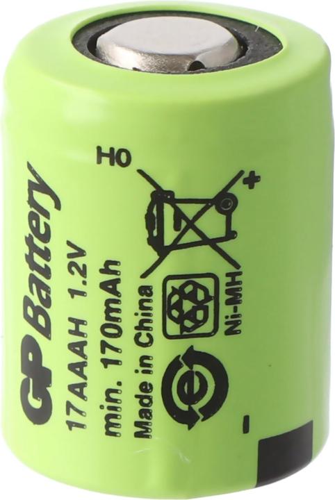Actual product image GP Batteries Akku GP 1/3AAA NiMH Akku Size 1/3 AAA 170mAh GP17AAAH Abmessungen 14,1x10,4mm (1 pcs., 1/3 AAA, 170 mAh)