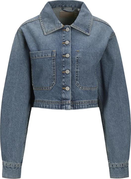 JJXX Normal geschnitten Hemdkragen Tief angesetzte Schulter Jeanshemd Jeanshemd