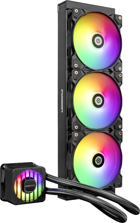 Actual product image Enermax LIQMAXFLO 360mm CPU AIO liquid cooler - Xtreme double chamber pump - VRM water block ARGB