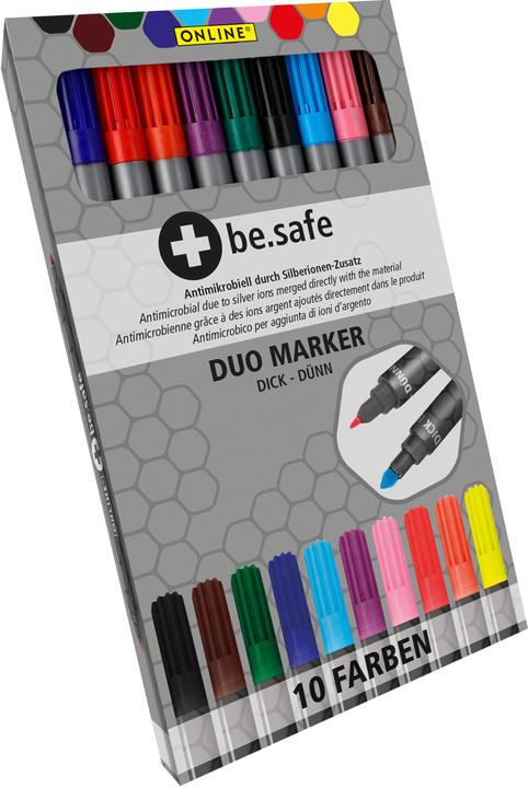 Produktbild Online Duo Marker Be.Safe 2281 Kartonetui, 10 Farben (Grau, 10 x)
