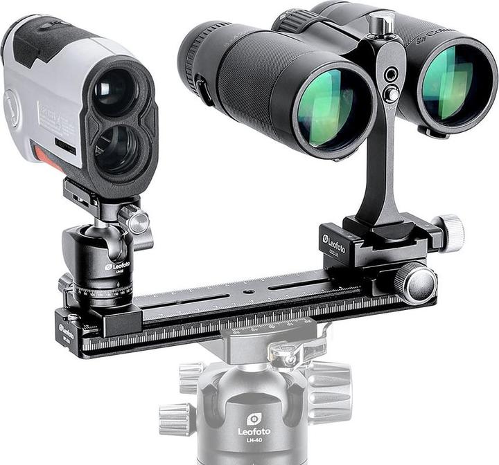 Actual product image Leofoto FDM-02 Dual mount for spotting scope and rangefinder